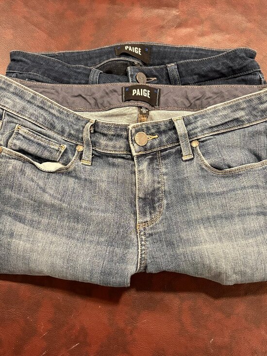 PAIGE Denim - Lot of TWO pairs of Paige jeans, 27 inch waist